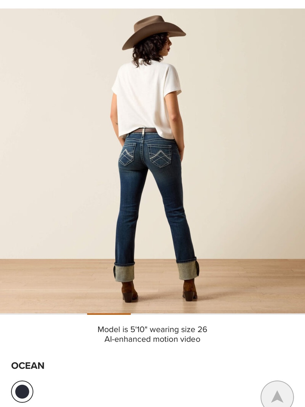 Ariat Women’s Stretch Straight Leg Jeans in Ocean Blue - Picture 2 of 11